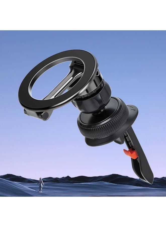 Universal Magnetic Car Phone Holder Snap On Mount Black - Image 5